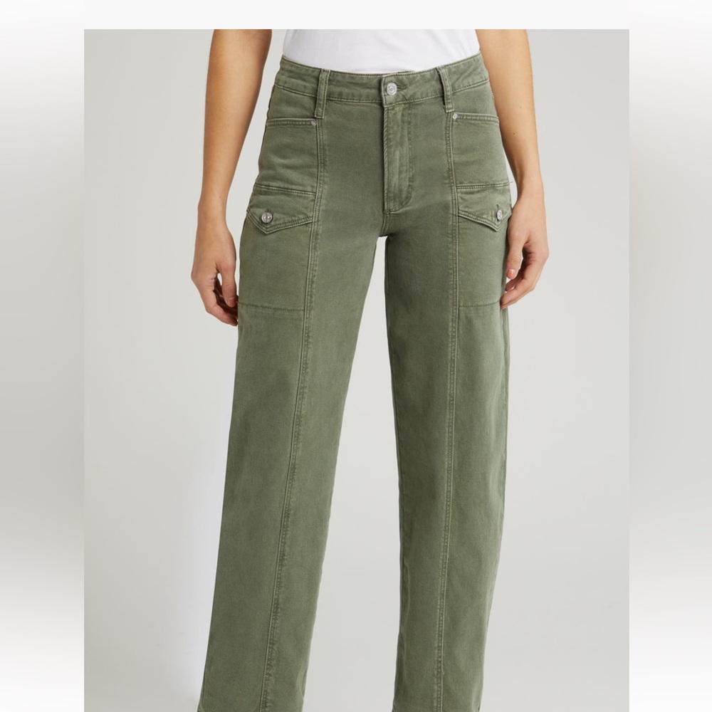 PAIGE NWT Alexis High Rise Barrel Leg Cargo Jeans - Picture 10 of 16